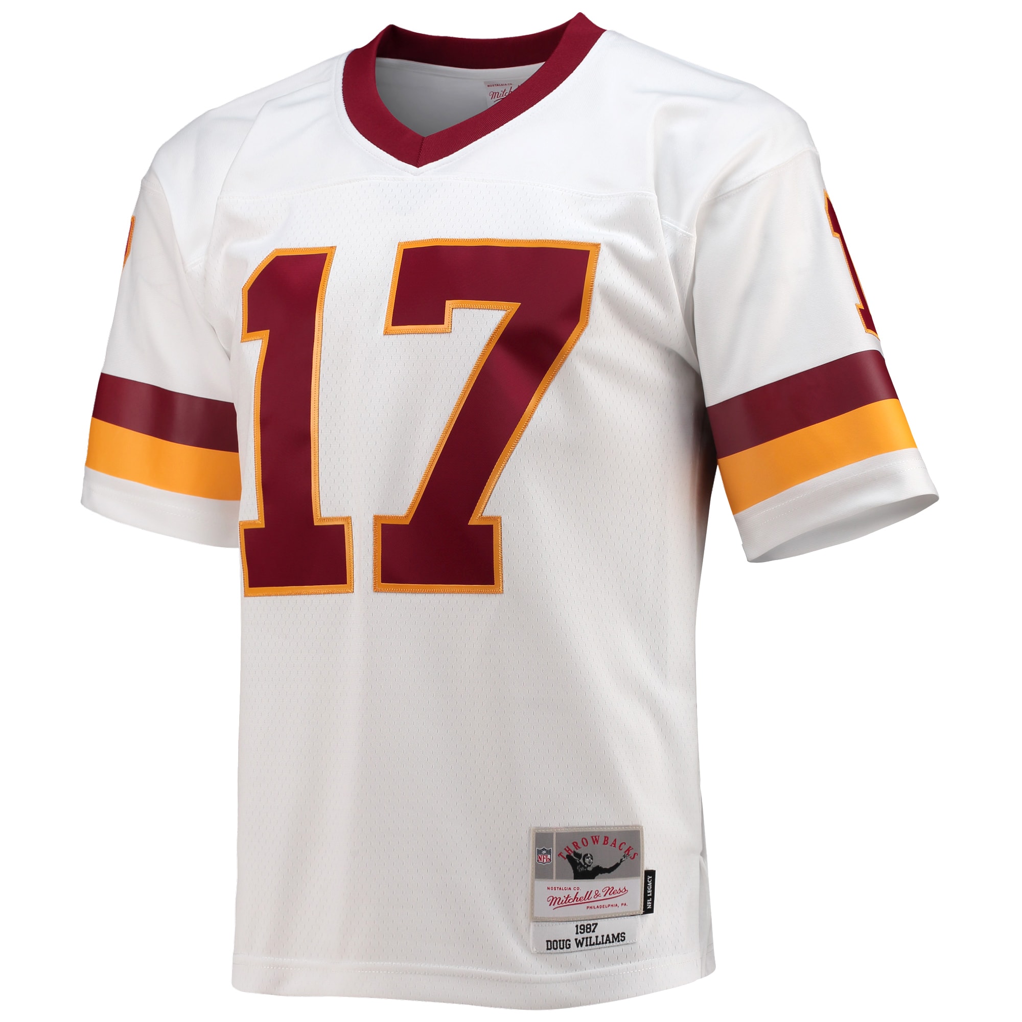 Alternative view of Men's Washington Football Team Doug Williams Mitchell & Ness White Legacy Jersey JS4208 nicesnker