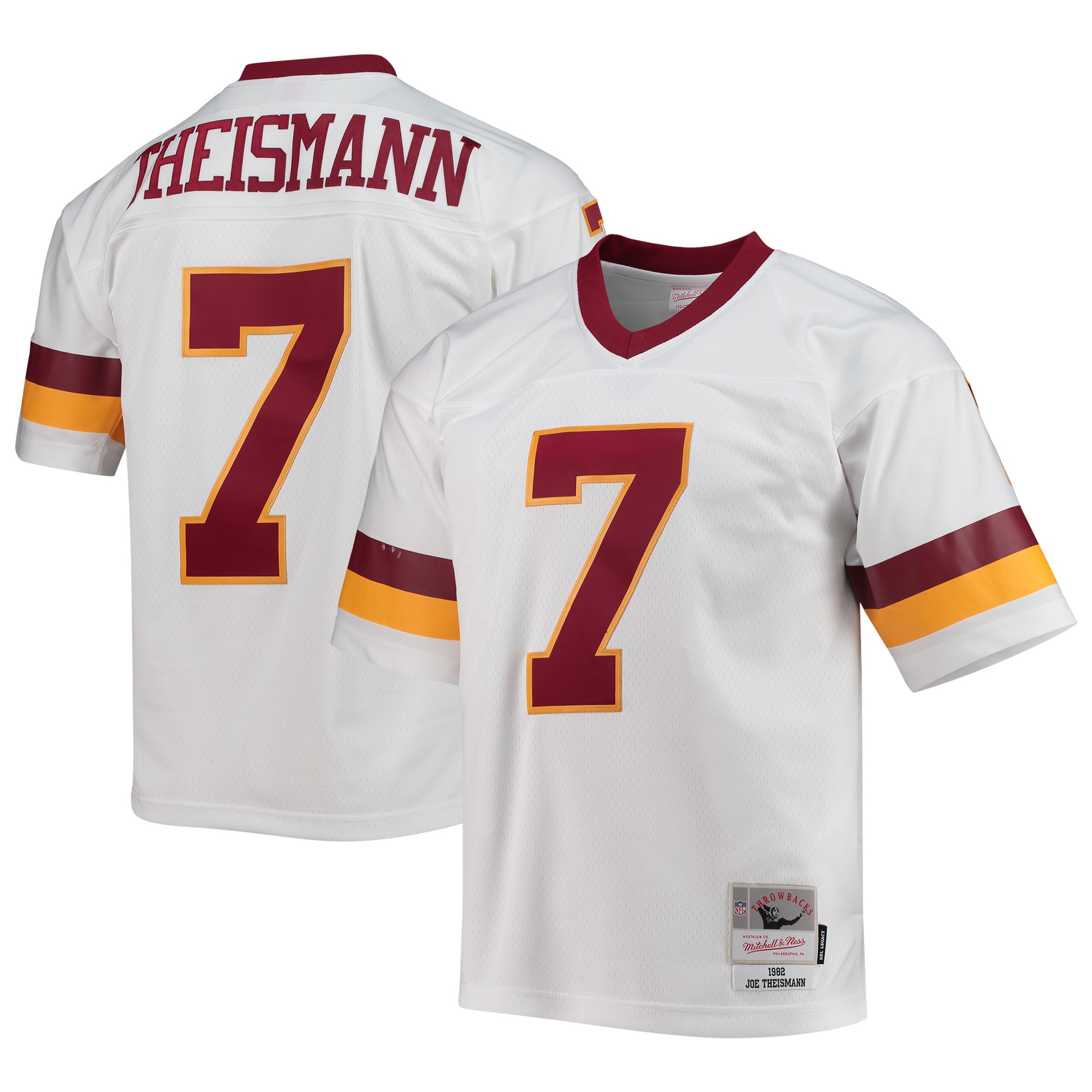 Men's Washington Football Team Joe Theismann Mitchell & Ness White Legacy Jersey JS6680 nicesnker