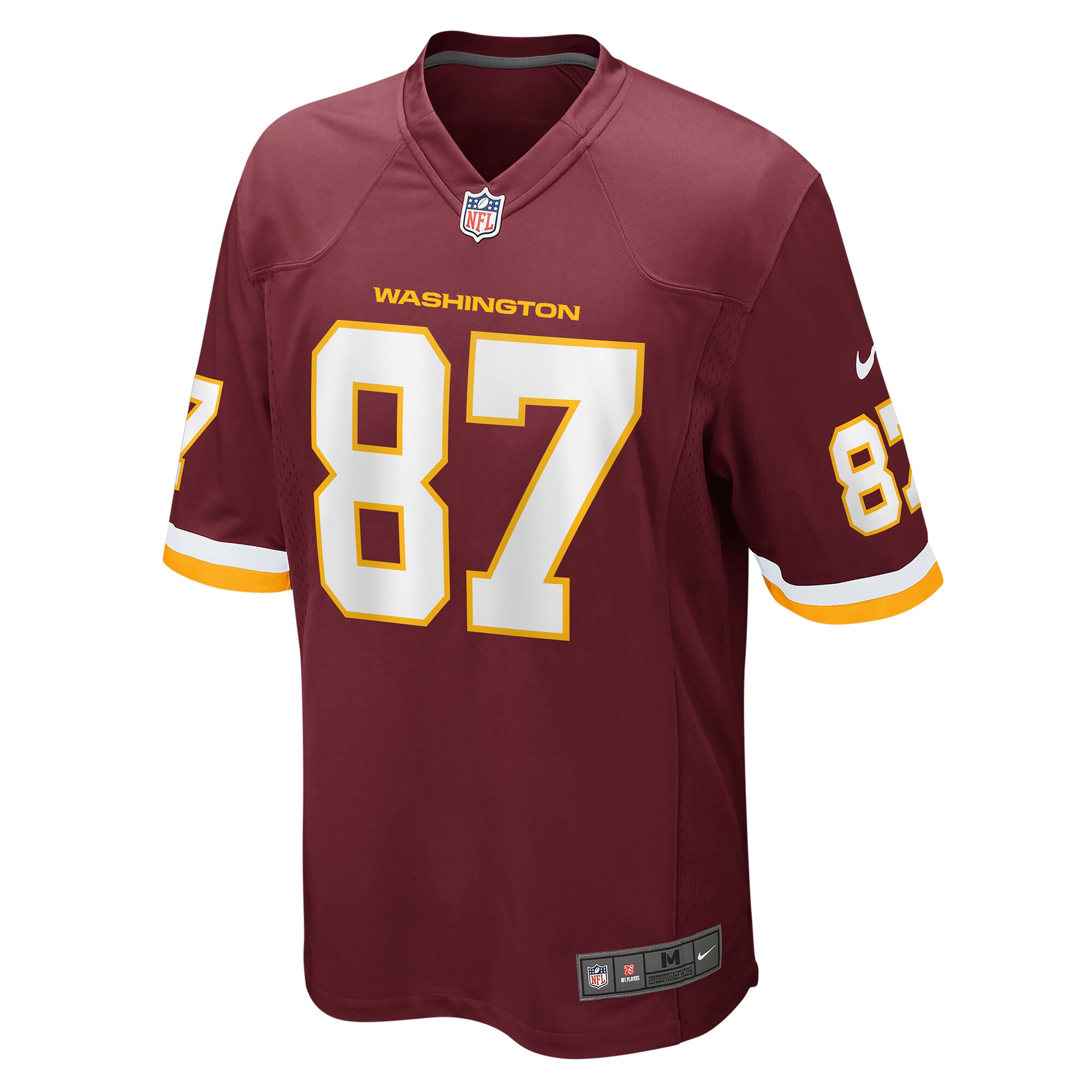 Alternative view of Men's Washington Football Team John Bates Burgundy Game Jersey JS7491 nicesnker