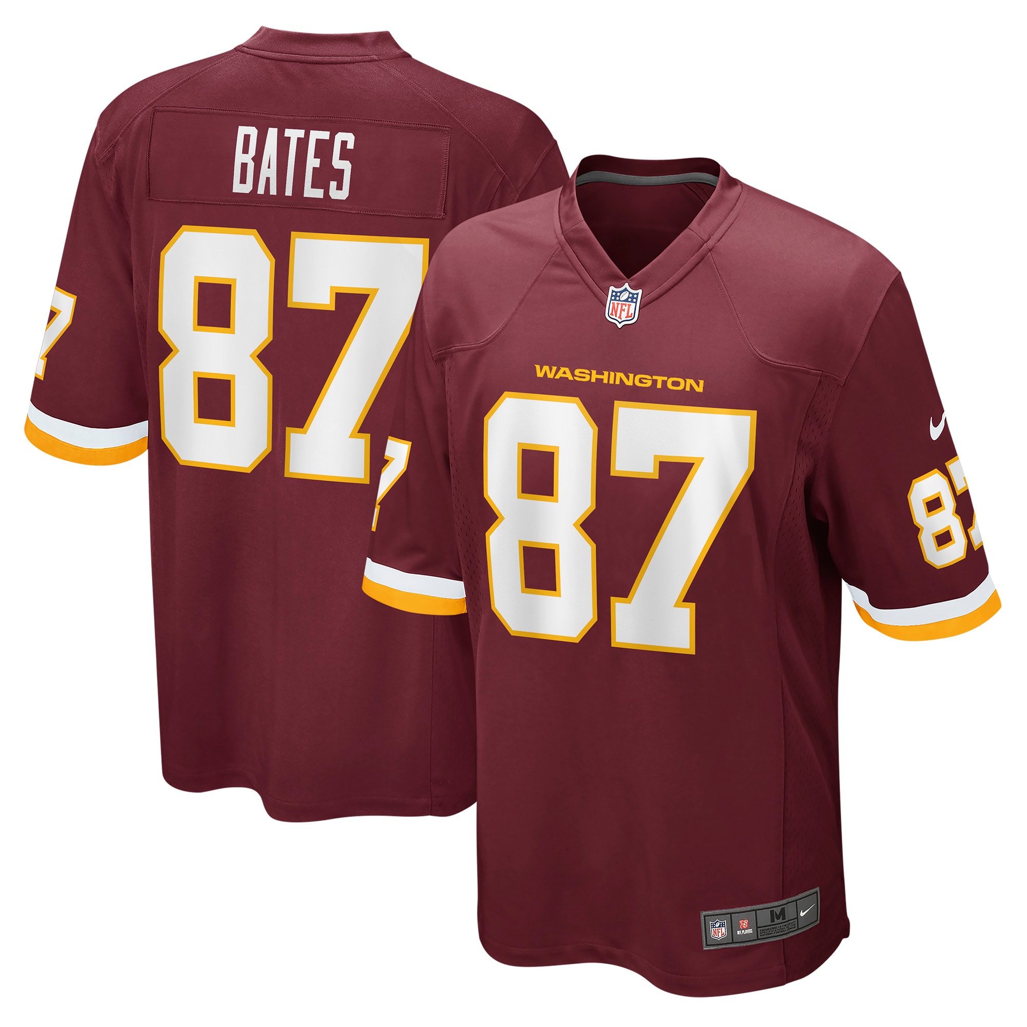 Men's Washington Football Team John Bates Burgundy Game Jersey JS7491 nicesnker