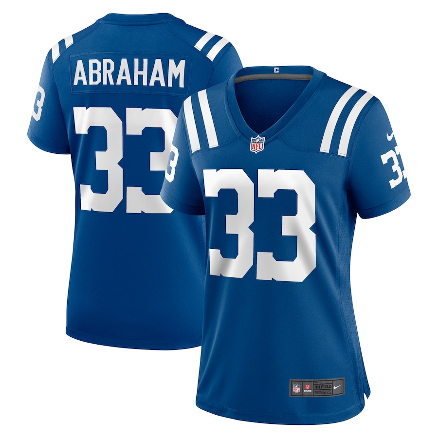 Micah Abraham 33 Indianapolis Colts Women's Game Jersey - Royal JS2745 nicesnker