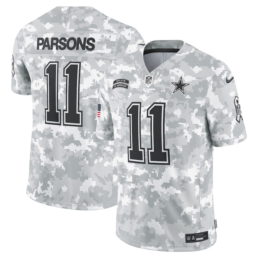 Micah Parsons 11 Dallas Cowboys 2024 Salute to Service Limited Men Jersey - Arctic Camo JS5928 nicesnker