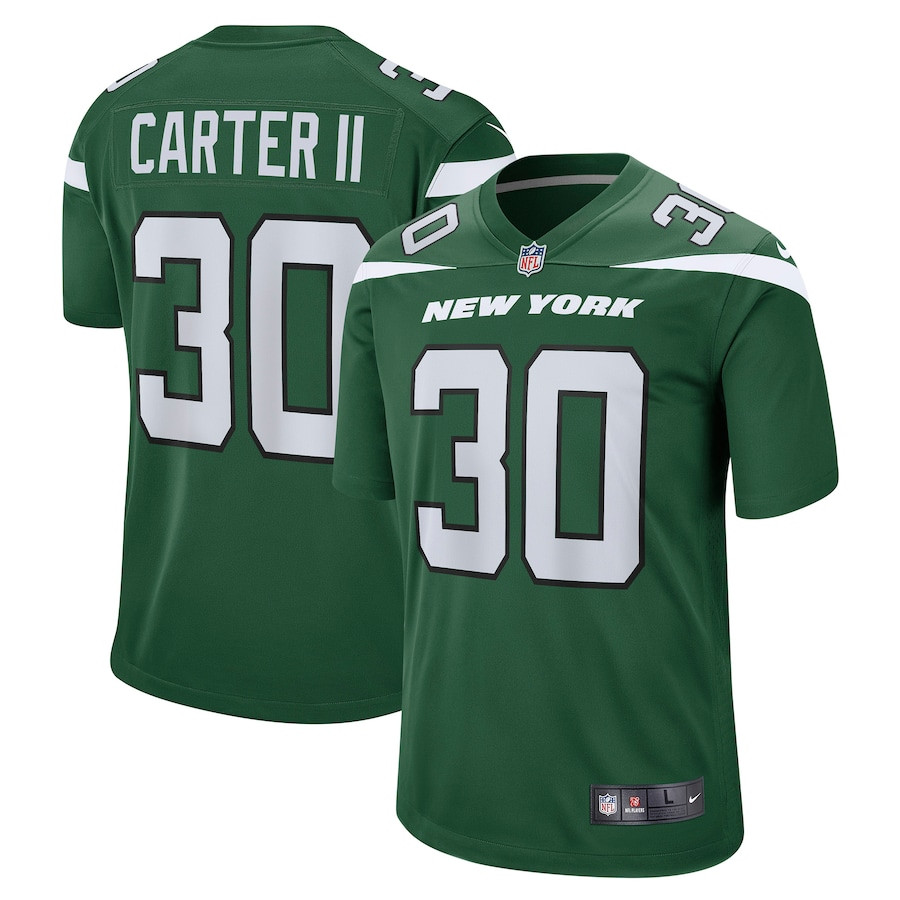 Michael Carter II 30 New York Jets Men Game Jersey - Gotham Green JS8349 nicesnker