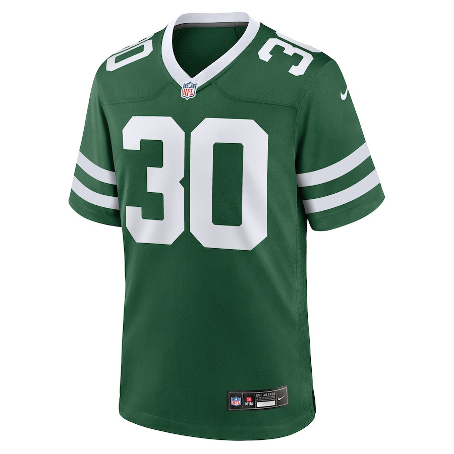 Alternative view of Michael Carter II 30 New York Jets Team Game Men Jersey - Legacy Green JS2902 nicesnker