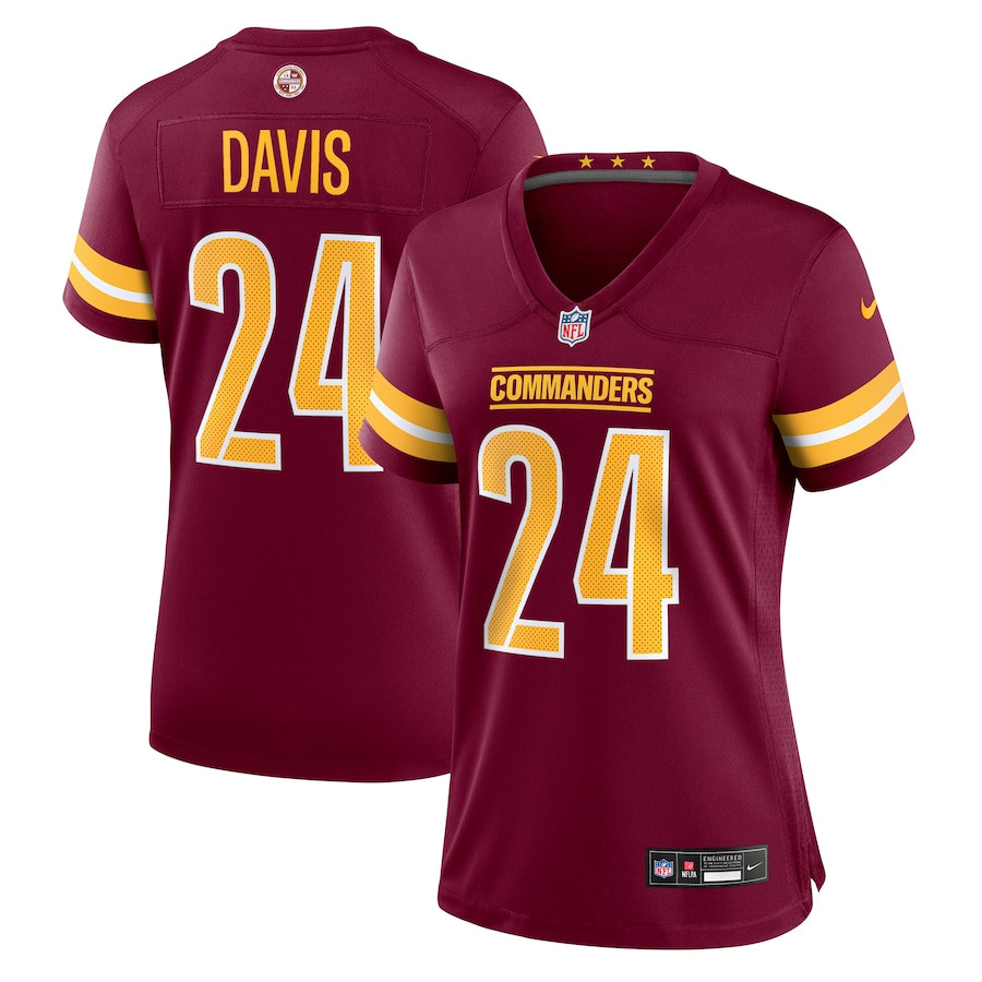 Michael Davis 24 Washington Commanders Women's Game Jersey - Burgundy JS7330 nicesnker
