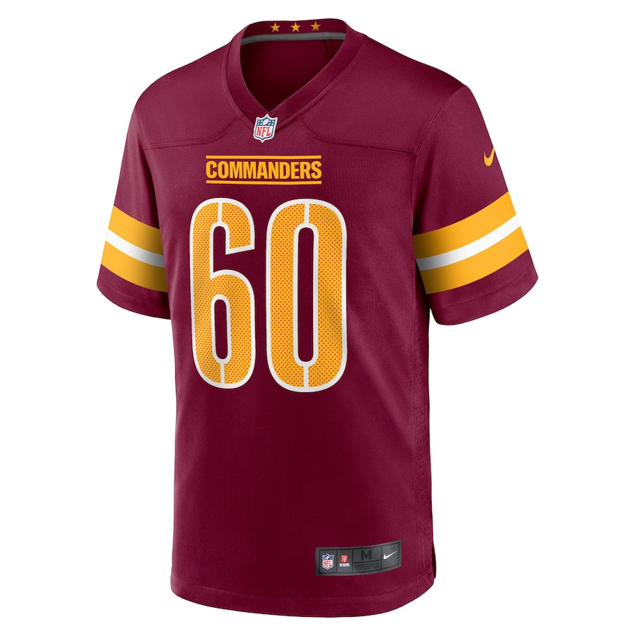 Alternative view of Michael Deiter 60 Washington Commanders Game Men Jersey - Burgundy JS4980 nicesnker
