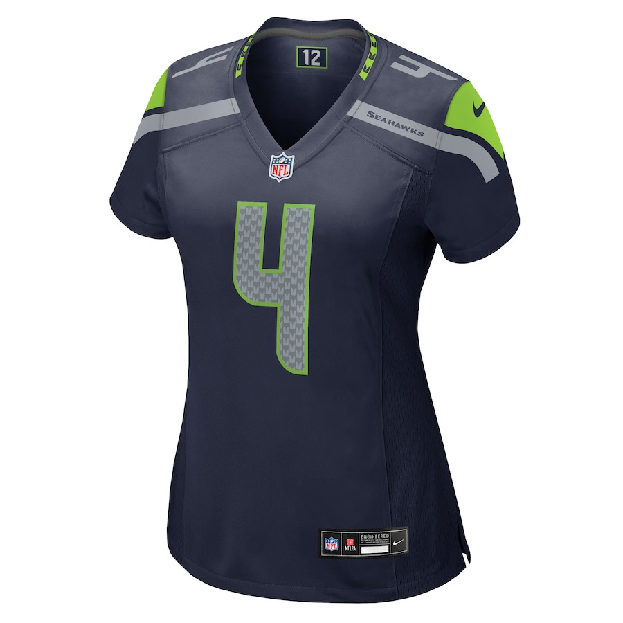 Alternative view of Michael Dickson 4 Seattle Seahawks Women's Game Jersey - College Navy JS8705 nicesnker