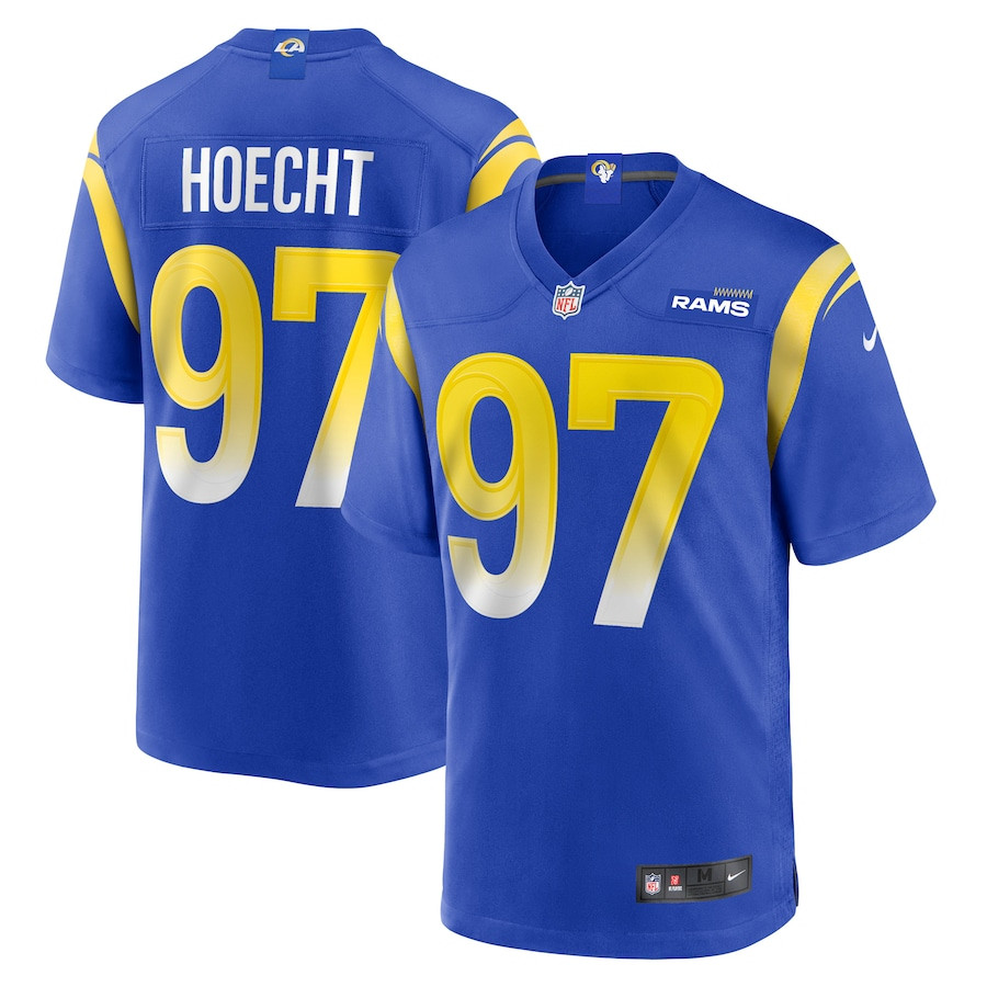 Michael Hoecht 97 Los Angeles Rams Game Player Men Jersey - Royal JS9291 nicesnker