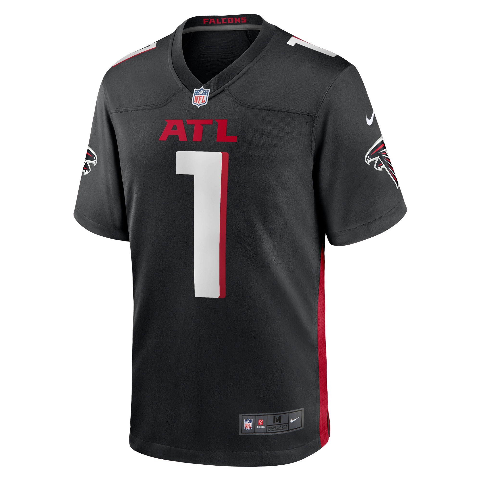 Alternative view of Michael Penix Jr. Atlanta Falcons 2024 NFL Draft First Round Pick Player Game Jersey - Black JS3129 nicesnker