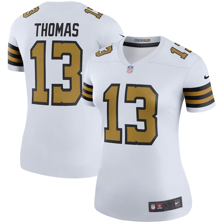 Michael Thomas 13 New Orleans Saints Women Color Rush Legend Jersey - White JS5248 nicesnker