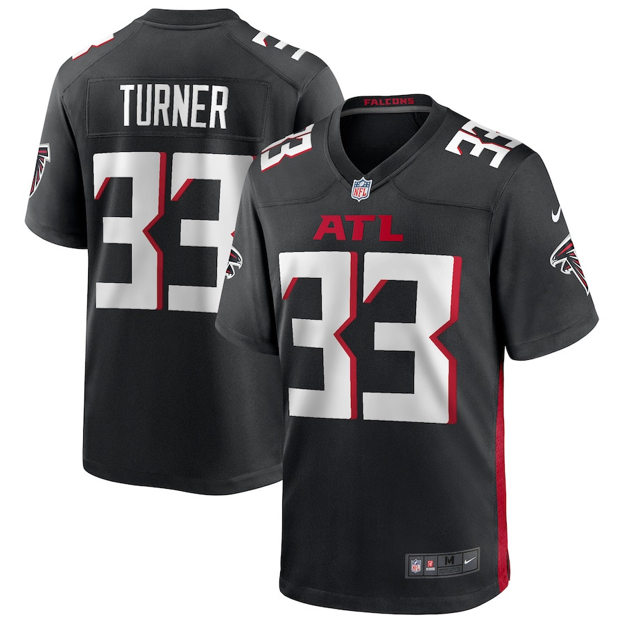 Michael Turner 33 Atlanta Falcons Men Game Retired Jersey - Black JS3729 nicesnker