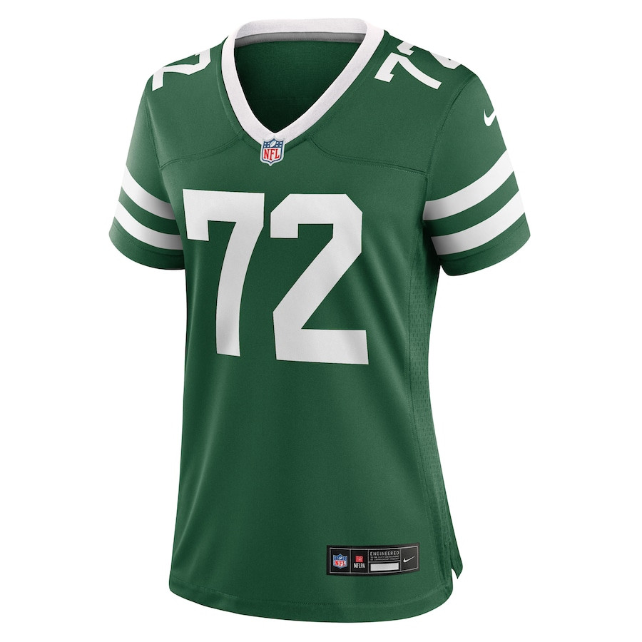Alternative view of Micheal Clemons 72 New York Jets Women's Team Game Jersey - Legacy Green JS2875 nicesnker