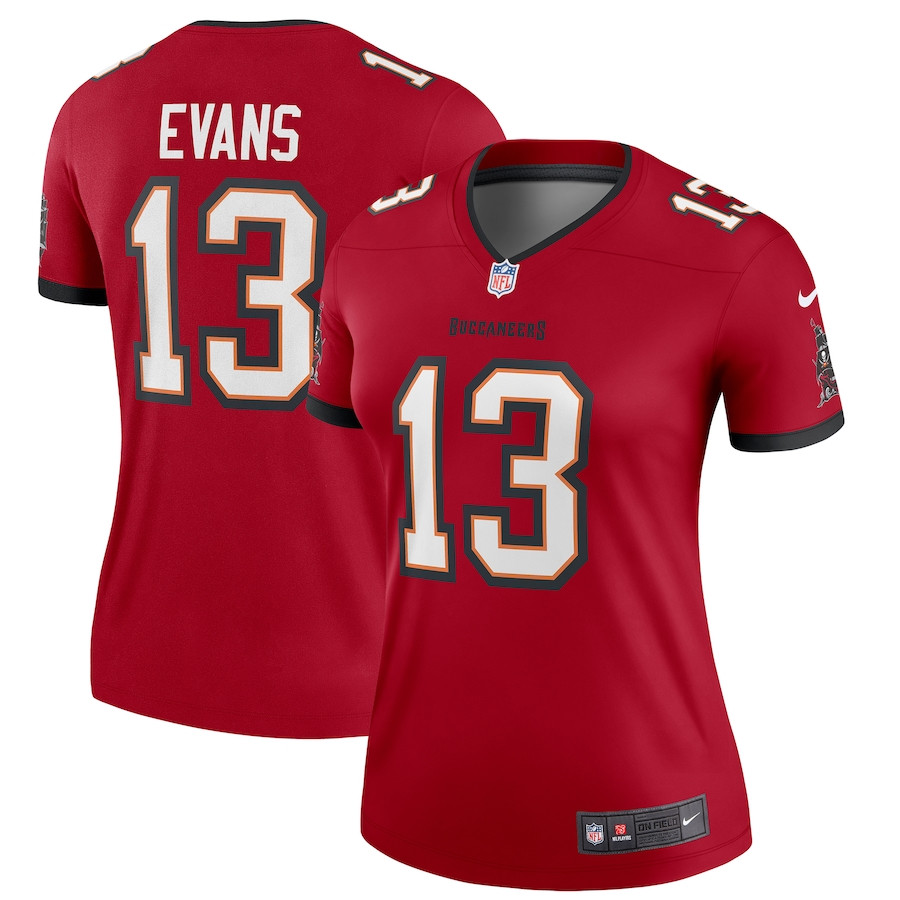 Mike Evans 13 Tampa Bay Buccaneers Women Legend Jersey - Red JS9955 nicesnker