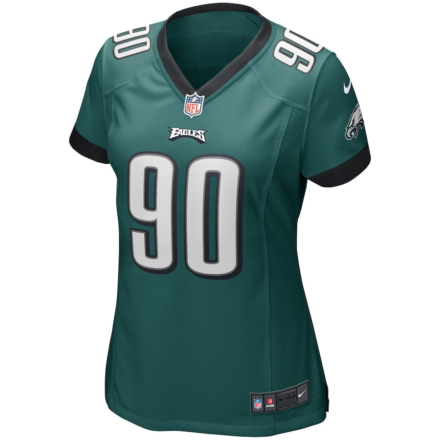 Alternative view of Mike Golic 90 Philadelphia Eagles Women Game Retired Jersey - Midnight Green JS8562 nicesnker