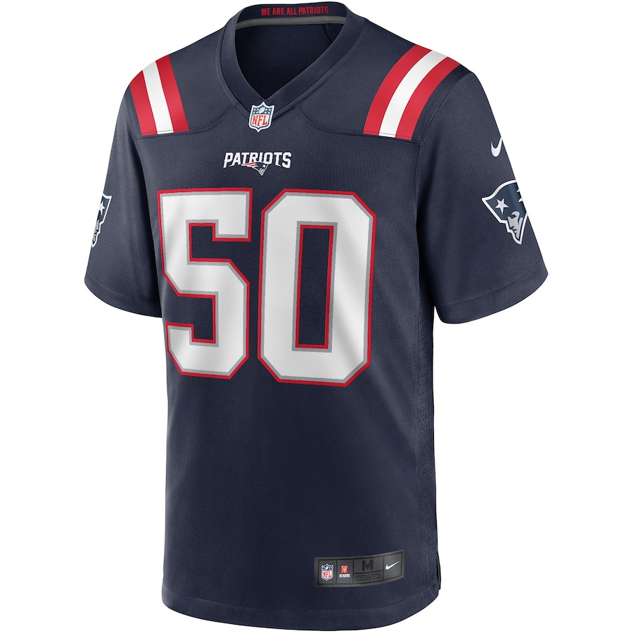 Alternative view of Mike Vrabel 50 New England Patriots Game Retired Player Men Jersey - Navy JS9074 nicesnker