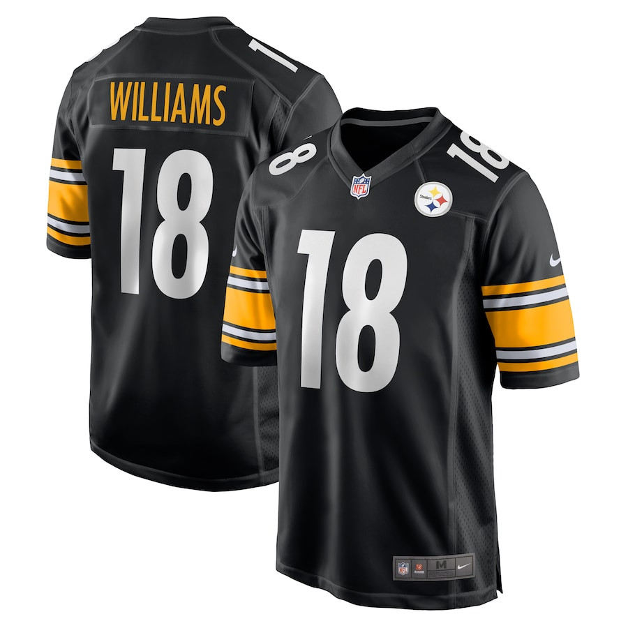 Mike Williams 18 Pittsburgh Steelers Game Men Jersey - Black JS3003 nicesnker