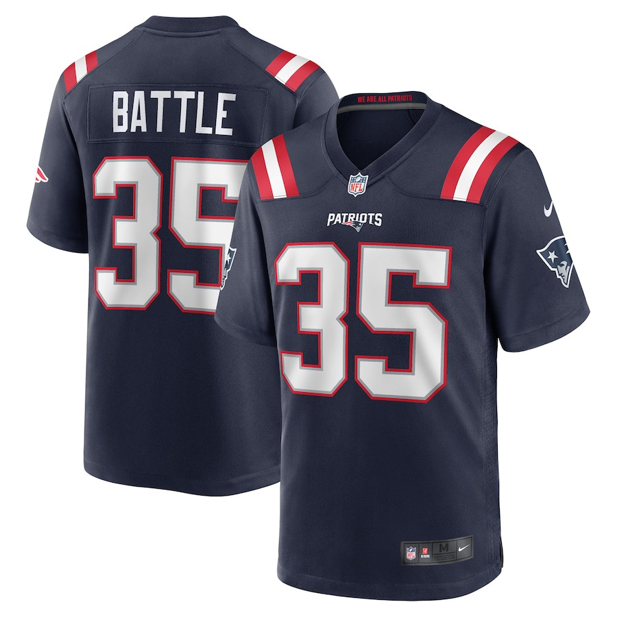 Miles Battle 35 New England Patriots Game Men Jersey - Navy JS3935 nicesnker