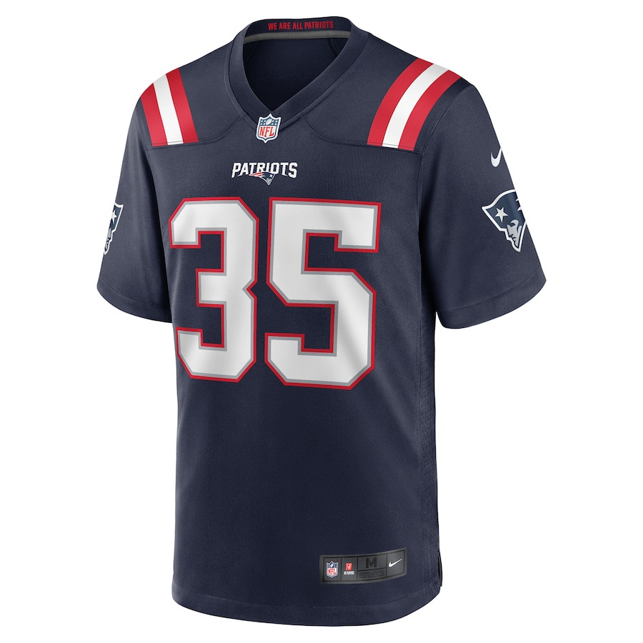 Alternative view of Miles Battle 35 New England Patriots Game Men Jersey - Navy JS3935 nicesnker