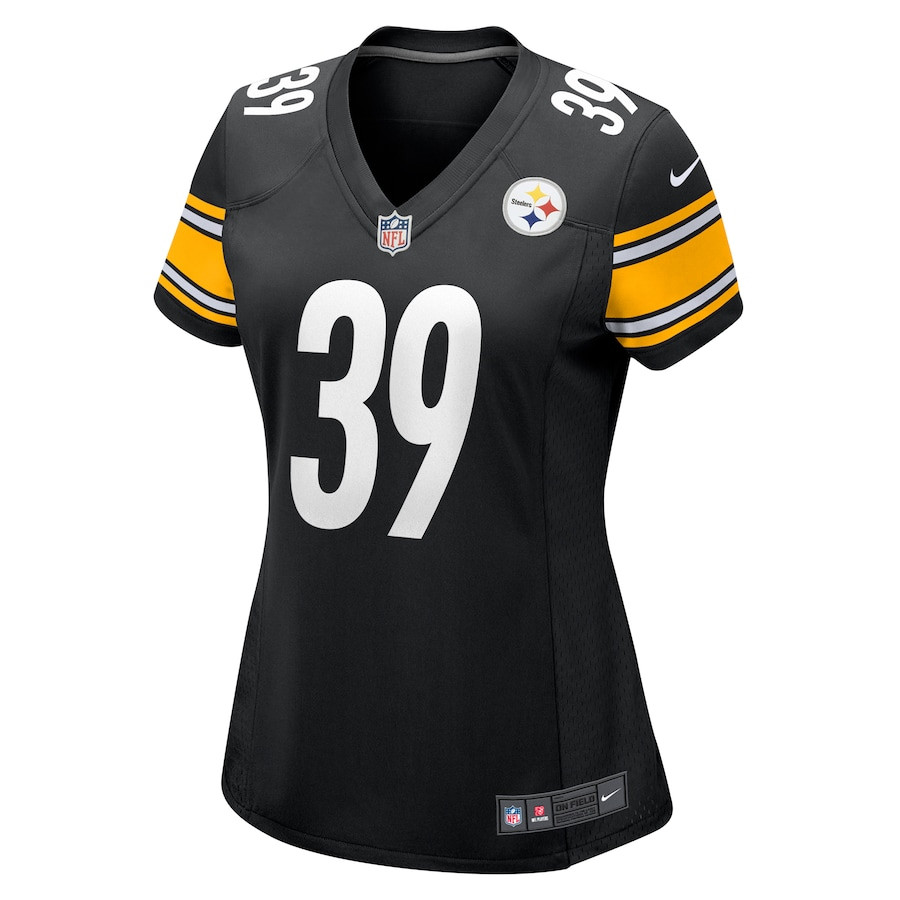 Alternative view of Minkah Fitzpatrick 39 Pittsburgh Steelers Women's Game Jersey - Black JS5551 nicesnker