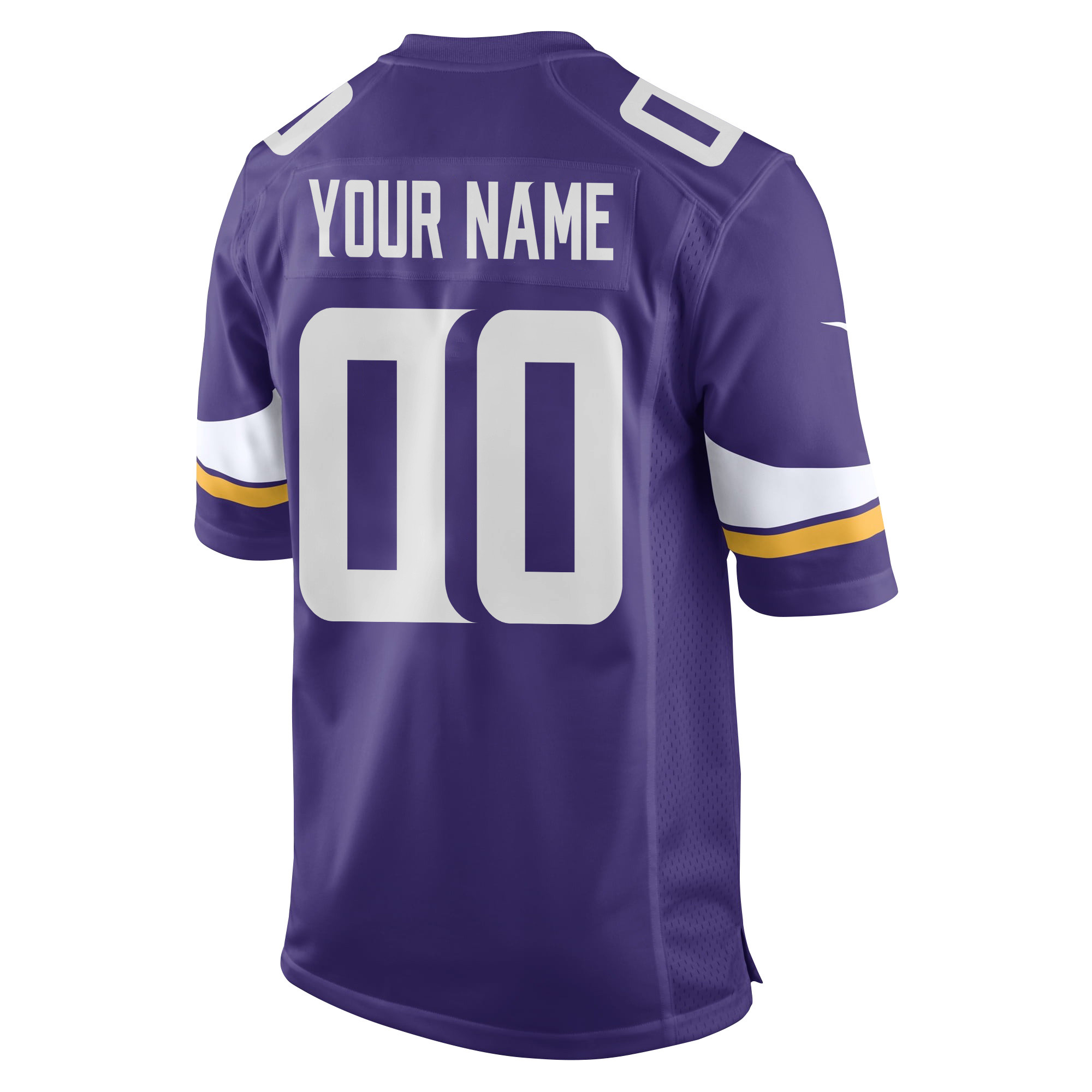 Alternative view of Minnesota Vikings Super Bowl LIX New Orleans Patch Game Men Custom Jersey - Purple JS9537 nicesnker
