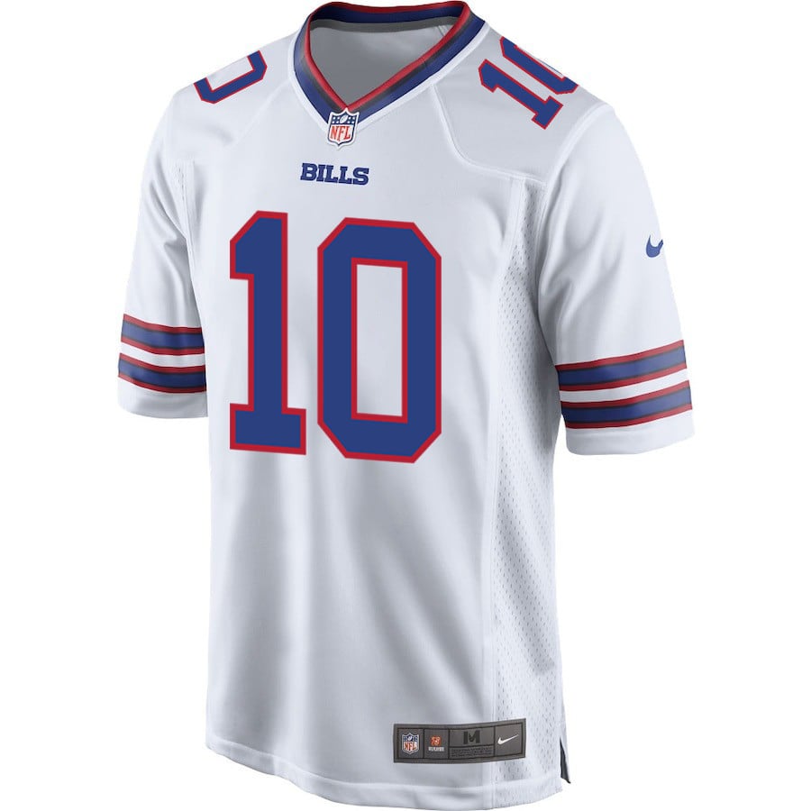 Alternative view of Mitch Trubisky 10 Buffalo Bills Team Game Men Jersey - White JS3560 nicesnker