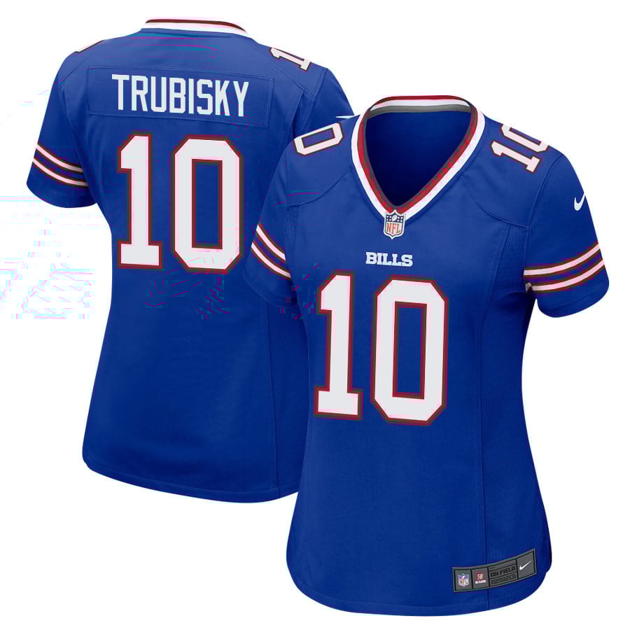 Mitch Trubisky 10 Buffalo Bills Team Game Women Jersey - Royal JS7413 nicesnker