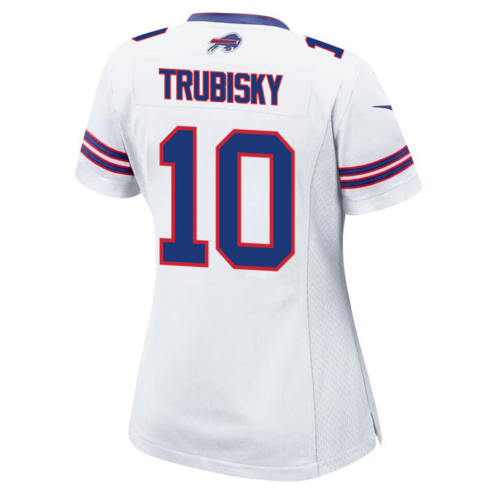 Alternative view of Mitch Trubisky 10 Buffalo Bills Team Game Women Jersey - White JS9650 nicesnker