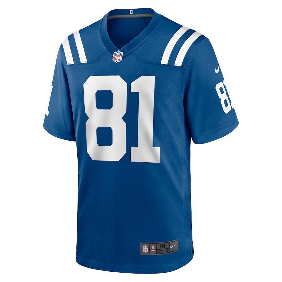 Alternative view of Mo Alie-Cox 81 Indianapolis Colts Men Team Game Jersey - Royal JS8692 nicesnker