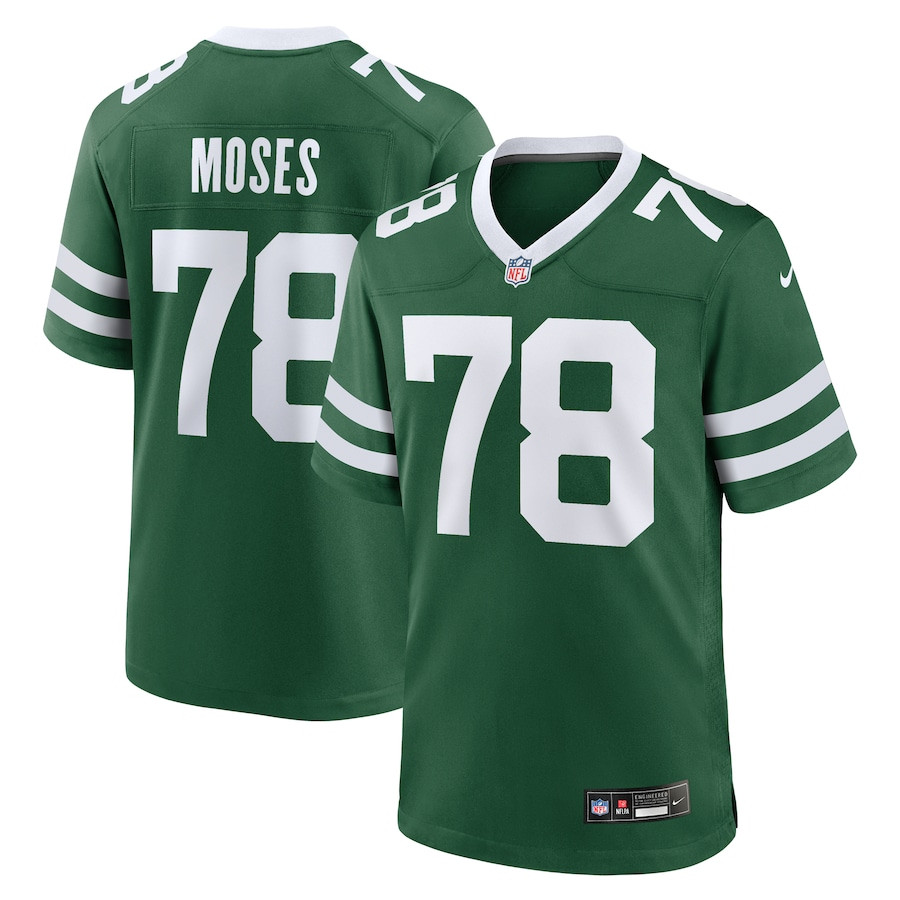 Morgan Moses 78 New York Jets Team Game Men Jersey - Legacy Green JS8404 nicesnker