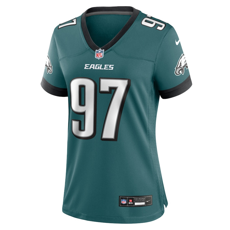 Alternative view of Moro Ojomo 97 Philadelphia Eagles Women's Team Game Jersey - Midnight Green JS7412 nicesnker