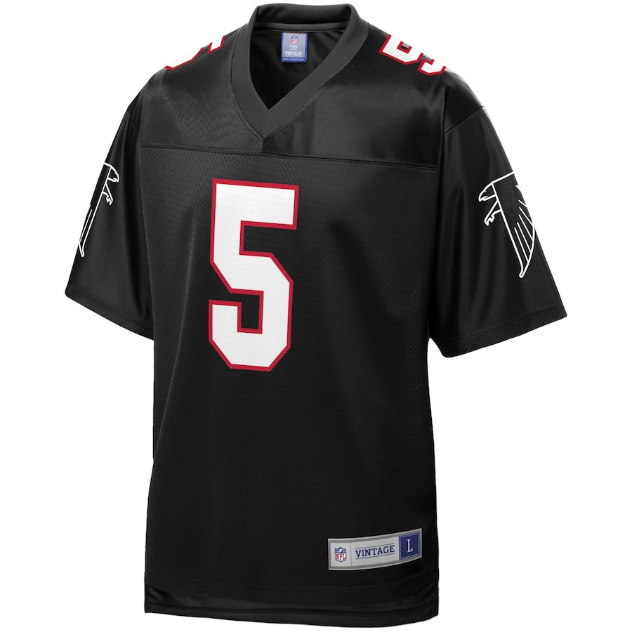 Alternative view of Morten Andersen 5 Atlanta Falcons NFL Pro Line Vintage Men Retired Jersey - Black JS6471 nicesnker