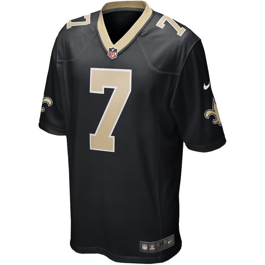 Alternative view of Morten Andersen 7 New Orleans Saints Men Game Retired Jersey - Black JS2940 nicesnker