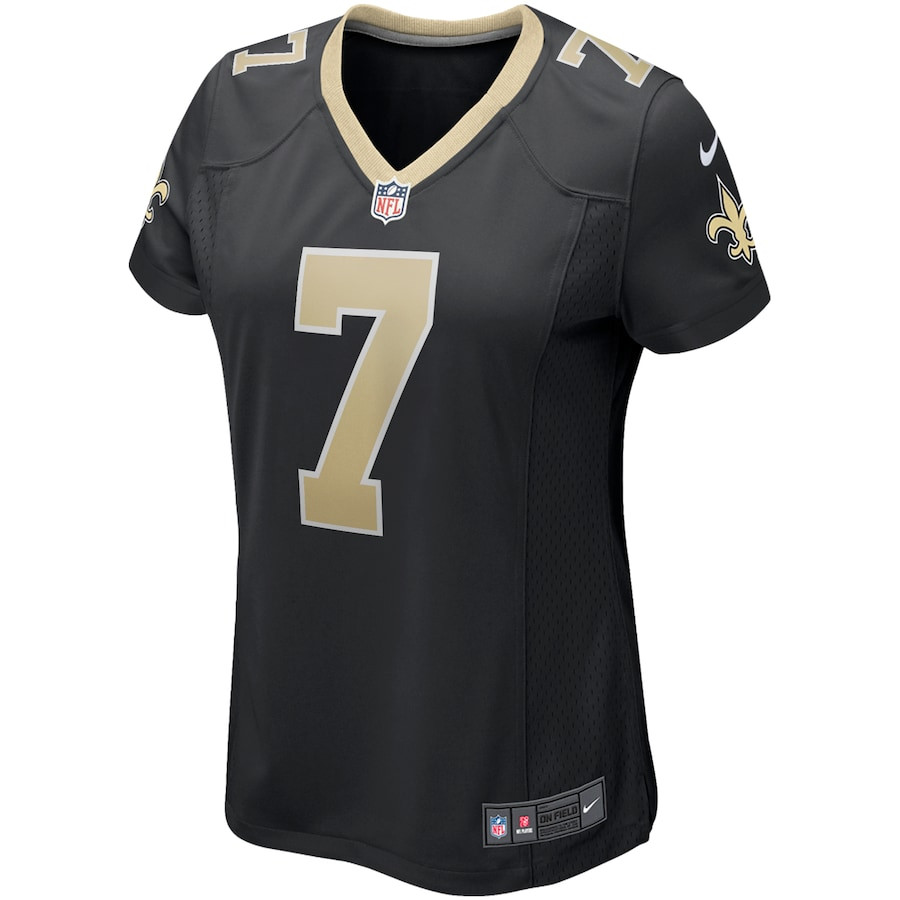 Alternative view of Morten Andersen 7 New Orleans Saints Women Game Retired Jersey - Black JS7387 nicesnker