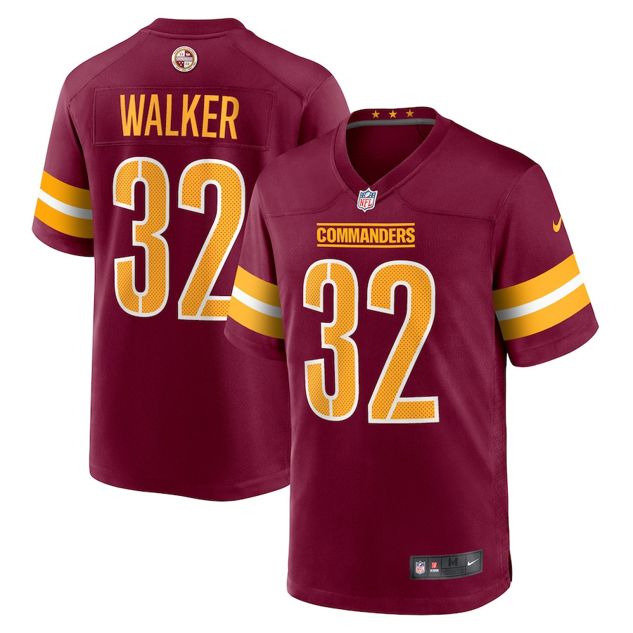 Mykal Walker 32 Washington Commanders Game Men Jersey - Burgundy JS9515 nicesnker