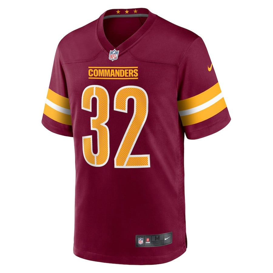 Alternative view of Mykal Walker 32 Washington Commanders Game Men Jersey - Burgundy JS9515 nicesnker