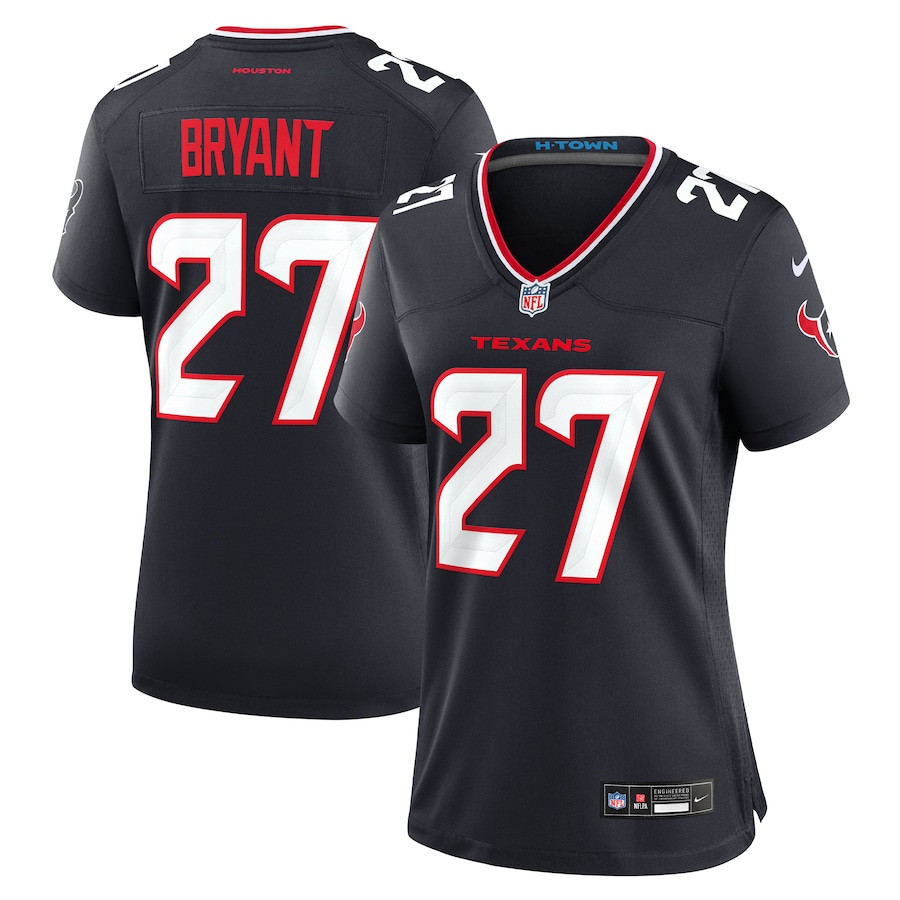 Myles Bryant 27 Houston Texans Women's Team Game Jersey - Navy JS9185 nicesnker