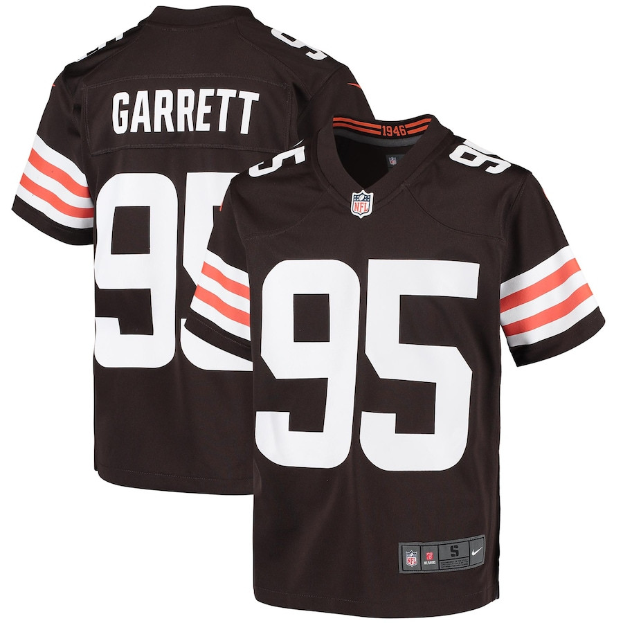 Myles Garrett 95 Cleveland Browns YOUTH Game Jersey - Brown JS1512 nicesnker