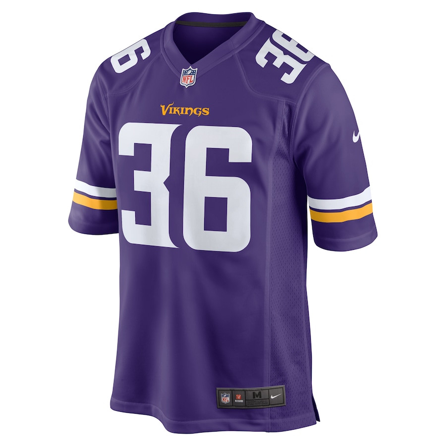 Alternative view of NaJee Thompson 36 Minnesota Vikings Game Men Jersey - Purple JS6323 nicesnker