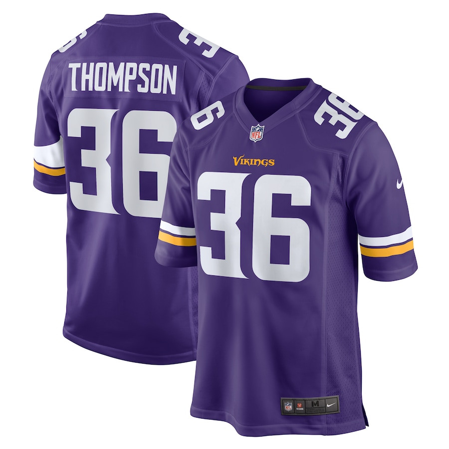 NaJee Thompson 36 Minnesota Vikings Game Men Jersey - Purple JS6323 nicesnker