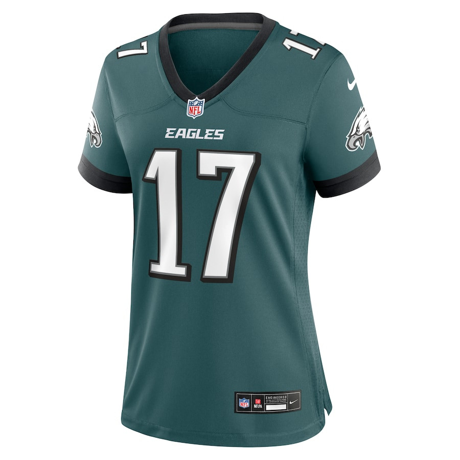 Alternative view of Nakobe Dean 17 Philadelphia Eagles Women's Team Game Jersey - Midnight Green JS3155 nicesnker