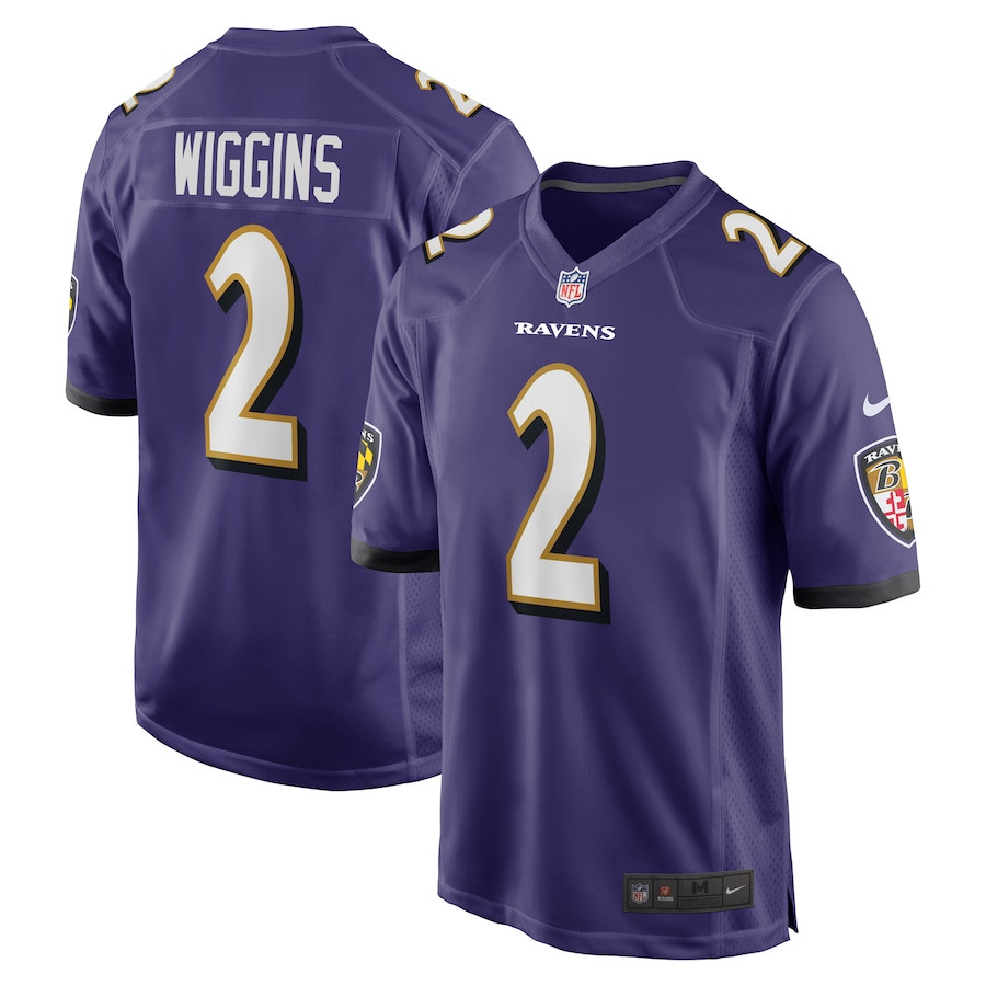 Nate Wiggins 2 Baltimore Ravens Player Game Jersey - Men JS7444 nicesnker