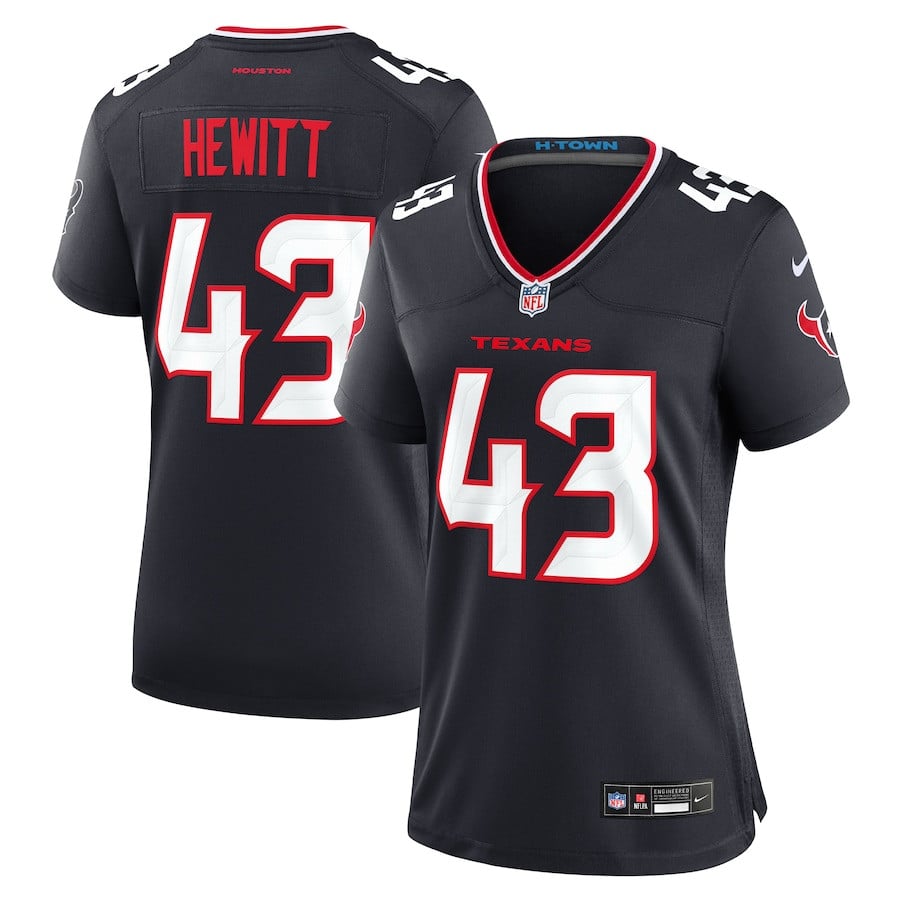 Neville Hewitt 43 Houston Texans Women's Team Game Jersey - Navy JS4471 nicesnker