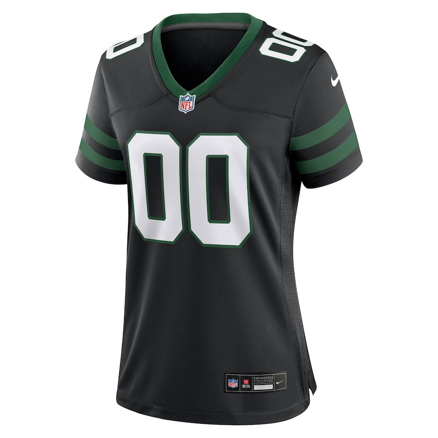 Alternative view of New York Jets Alternate Game Jersey Customized - Women, Black JS9373 nicesnker