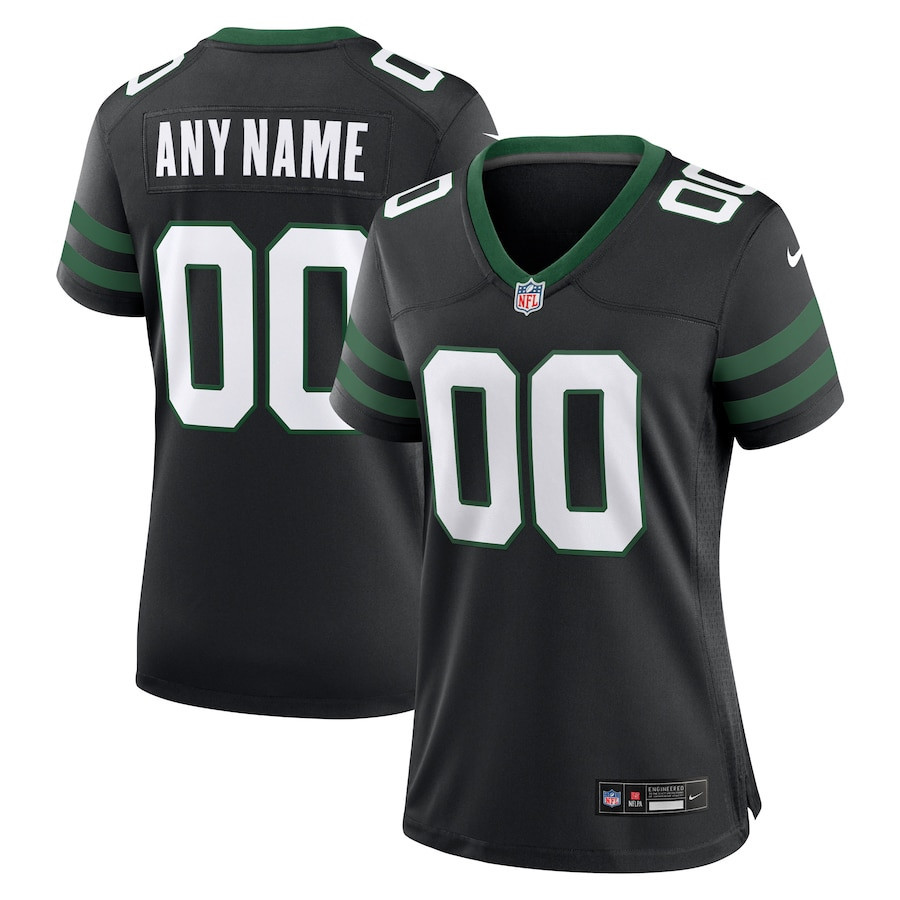 New York Jets Alternate Game Jersey Customized - Women, Black JS9373 nicesnker