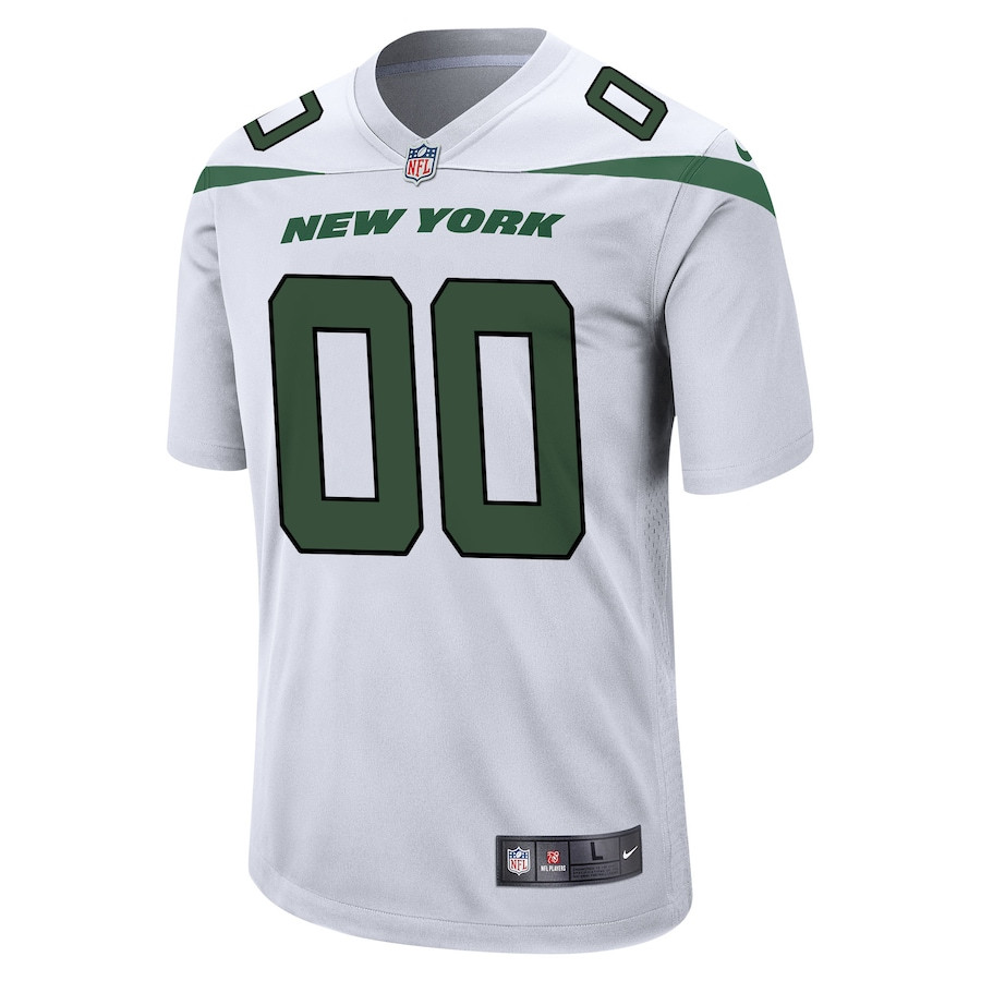 Alternative view of New York Jets YOUTH Custom Game Jersey - White JS1482 nicesnker