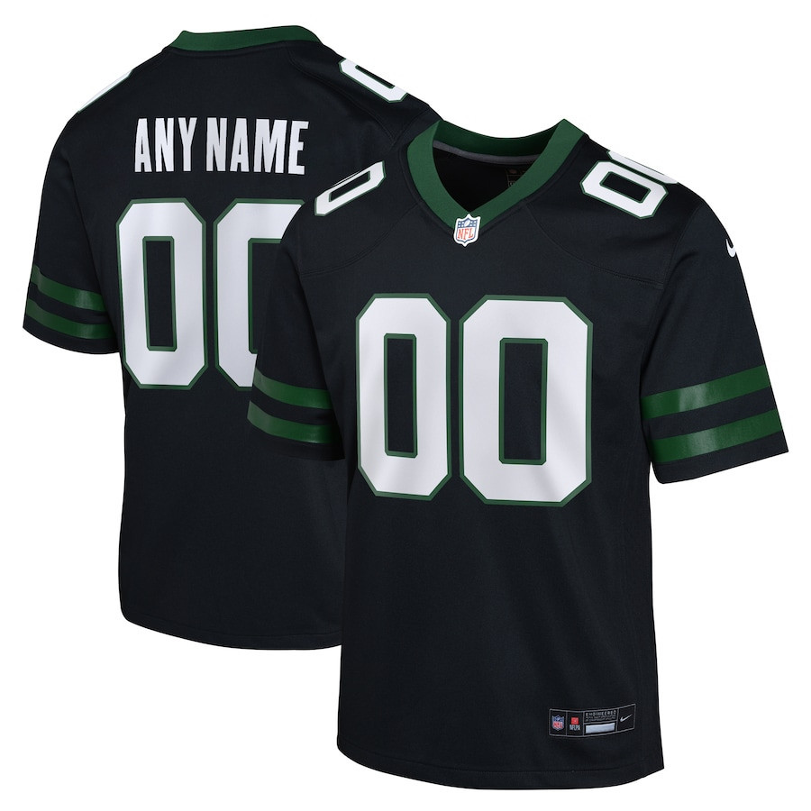 New York Jets Youth Game Jersey Customized , Legacy Black JS9335 nicesnker