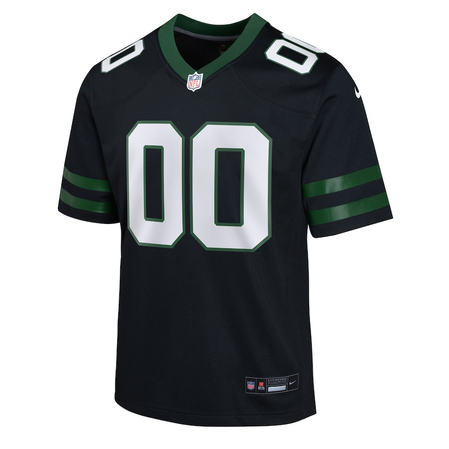 Alternative view of New York Jets Youth Game Jersey Customized , Legacy Black JS9335 nicesnker