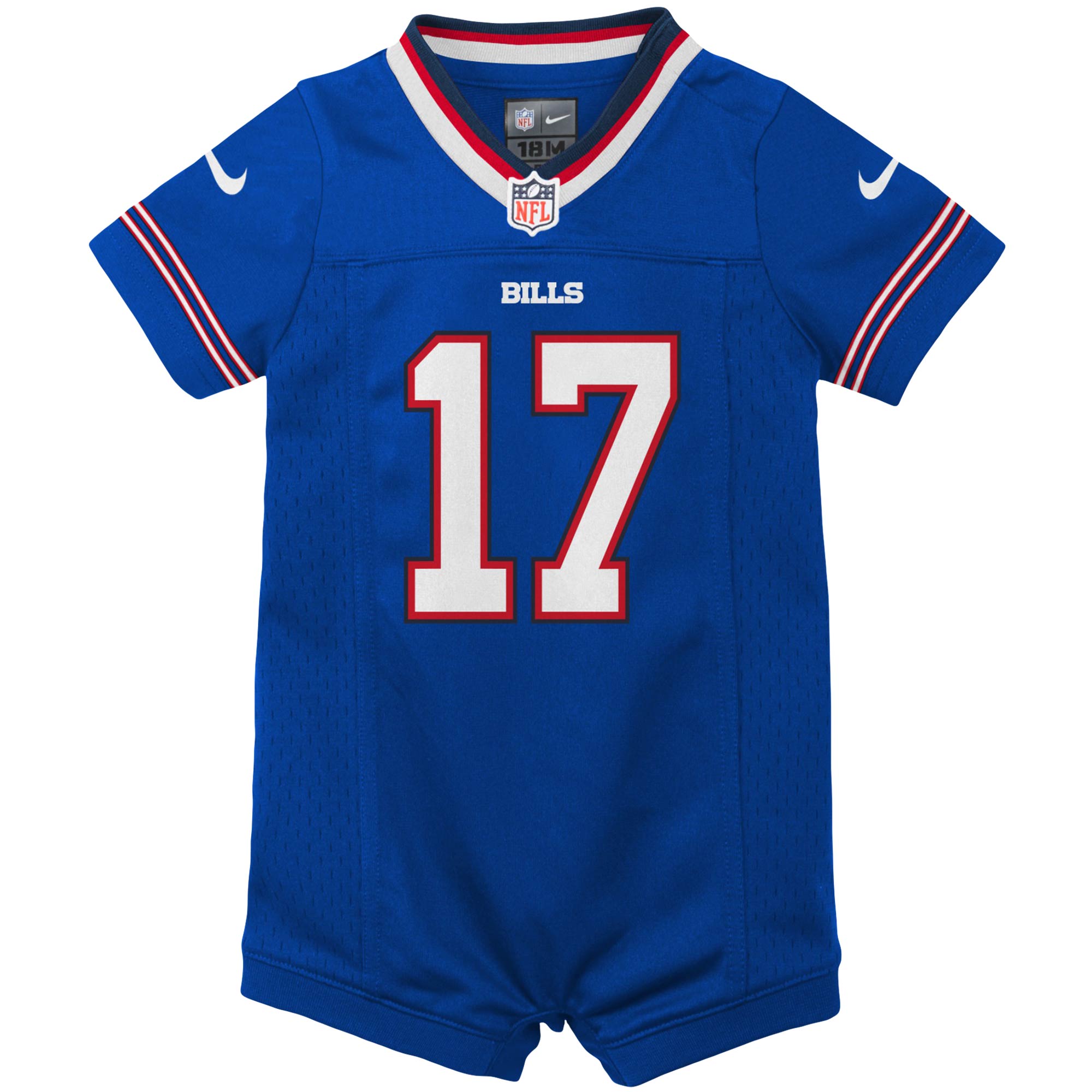 Alternative view of Newborn & Infant Buffalo Bills Josh Allen Royal Romper Jersey JS8642 nicesnker