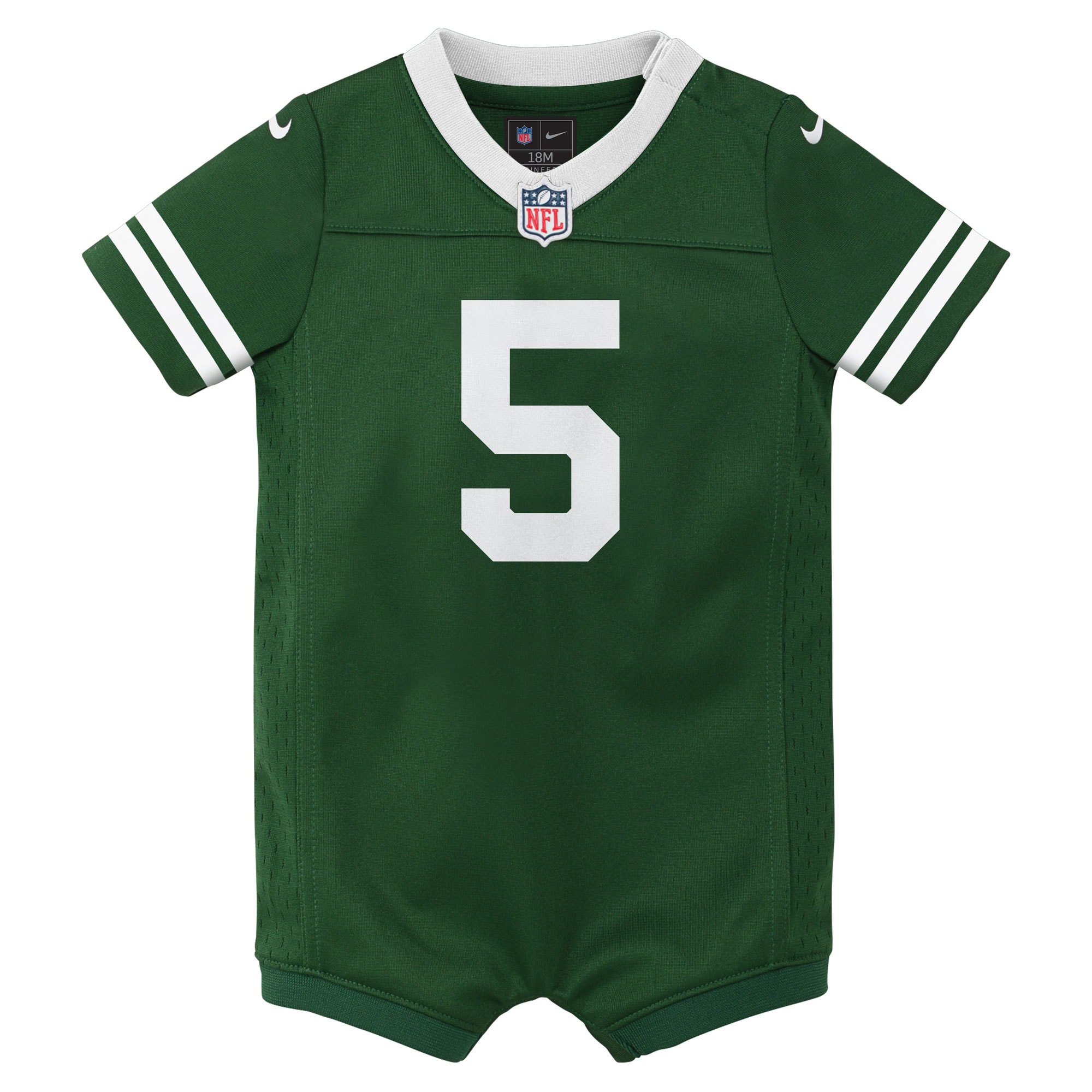 Alternative view of Newborn & Infant New York Jets Garrett Wilson Legacy Green Game Romper Jersey JS9598 nicesnker