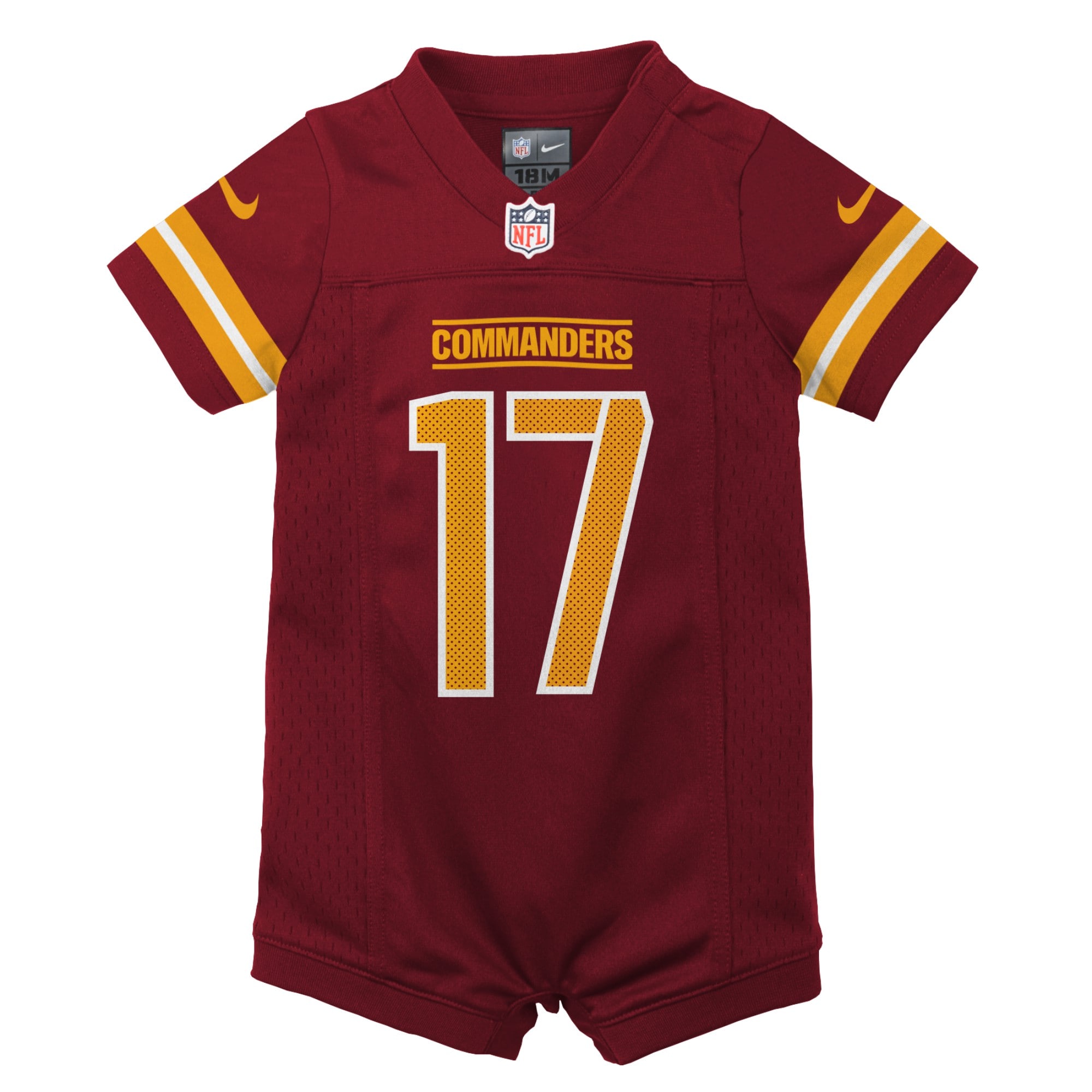 Alternative view of Newborn & Infant Washington Commanders Terry McLaurin Burgundy Game Romper Jersey JS2317 nicesnker